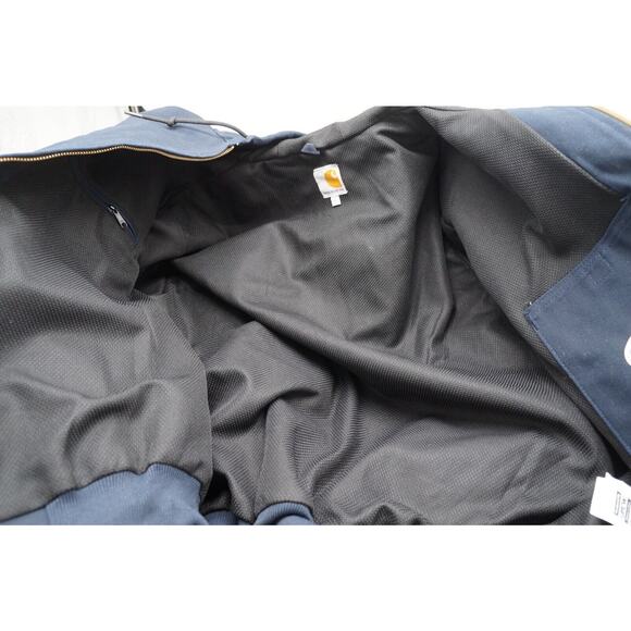 Carhartt Men's Navy Hooded Zip-up Jacket Helmets to Hardhats RN#14806 size L - Picture 6 of 11